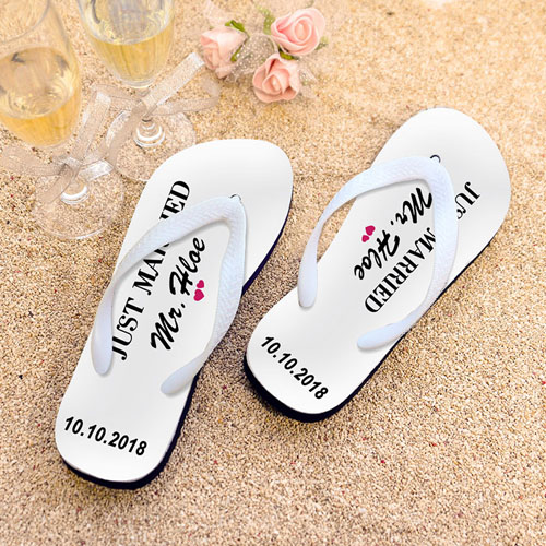 just married slippers