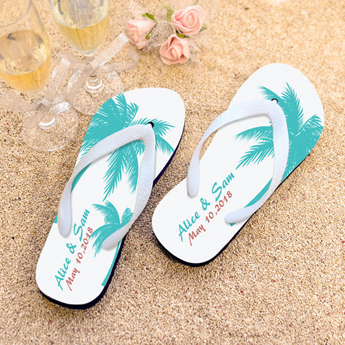 palm tree flip flops