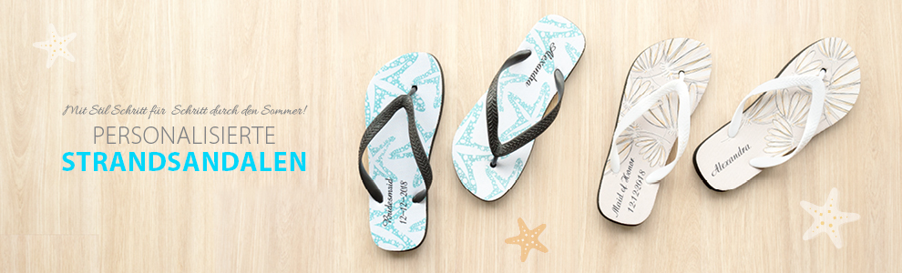 Personalisierte Strandsandalen