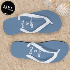 Personalisierte Strandsandalen Herren Größe XL 46-48 ZWEI BILDER Weiß