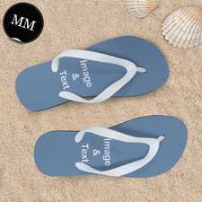 Personalisierte Strandsandalen Herren Größe M 41-43 ZWEI BILDER Weiß