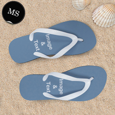 Personalisierte Strandsandalen Herren Größe S 39-40 ZWEI BILDER Weiß