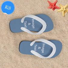 Personalisierte Strandsandalen Kinder Größe S 25-28 ZWEI BILDER Weiß
