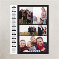 Schwarz Hochformat Posterkalender Collage fünf Fotos 61,0 x 91,4  cm