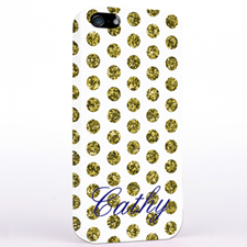 Gold Glitzer Punkte iPhone5 Case