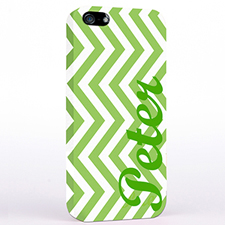 Grünes Zickzack iPhone 5 Personalisieren