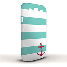 Roter Anker Aqua Streifen Samsung S3 Case