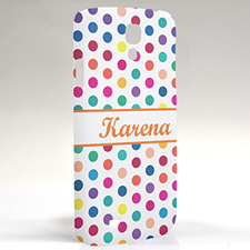 Bunte Punkte Orange Samsung S4 Case Personalisieren