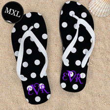 Weiße Punkte mit weißen Riemen Strandsandalen Herrn XL Zehentrenner