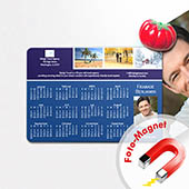 Personalisierter Kalendermagnet, Hellblau, gerundet