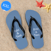 Personalisierte Strandsandalen Kinder Größe XL 37-39 ZWEI BILDER Schwarz