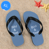 Personalisierte Strandsandalen Kinder Größe L 32-36 ZWEI BILDER Schwarz