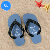 Personalisierte Strandsandalen Kinder Größe S 25-28 ZWEI BILDER Schwarz