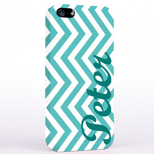 Aqua Zickzack iPhone 5 Case Personalisieren