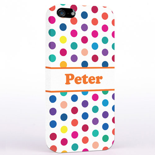 Orange Bunte Punkte iPhone5 Case