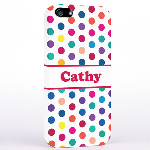 Rote Bunte Punkte iPhone5 Case