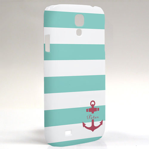 Roter Anker Aqua Streifen Samsung S4 Case