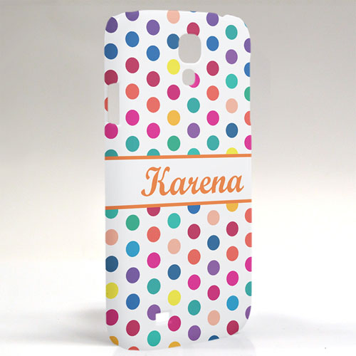 Bunte Punkte Orange Samsung S4 Case Personalisieren