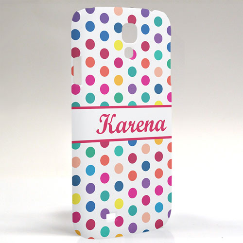 Bunte Punkte Rot Samsung S4 Case Personalisieren